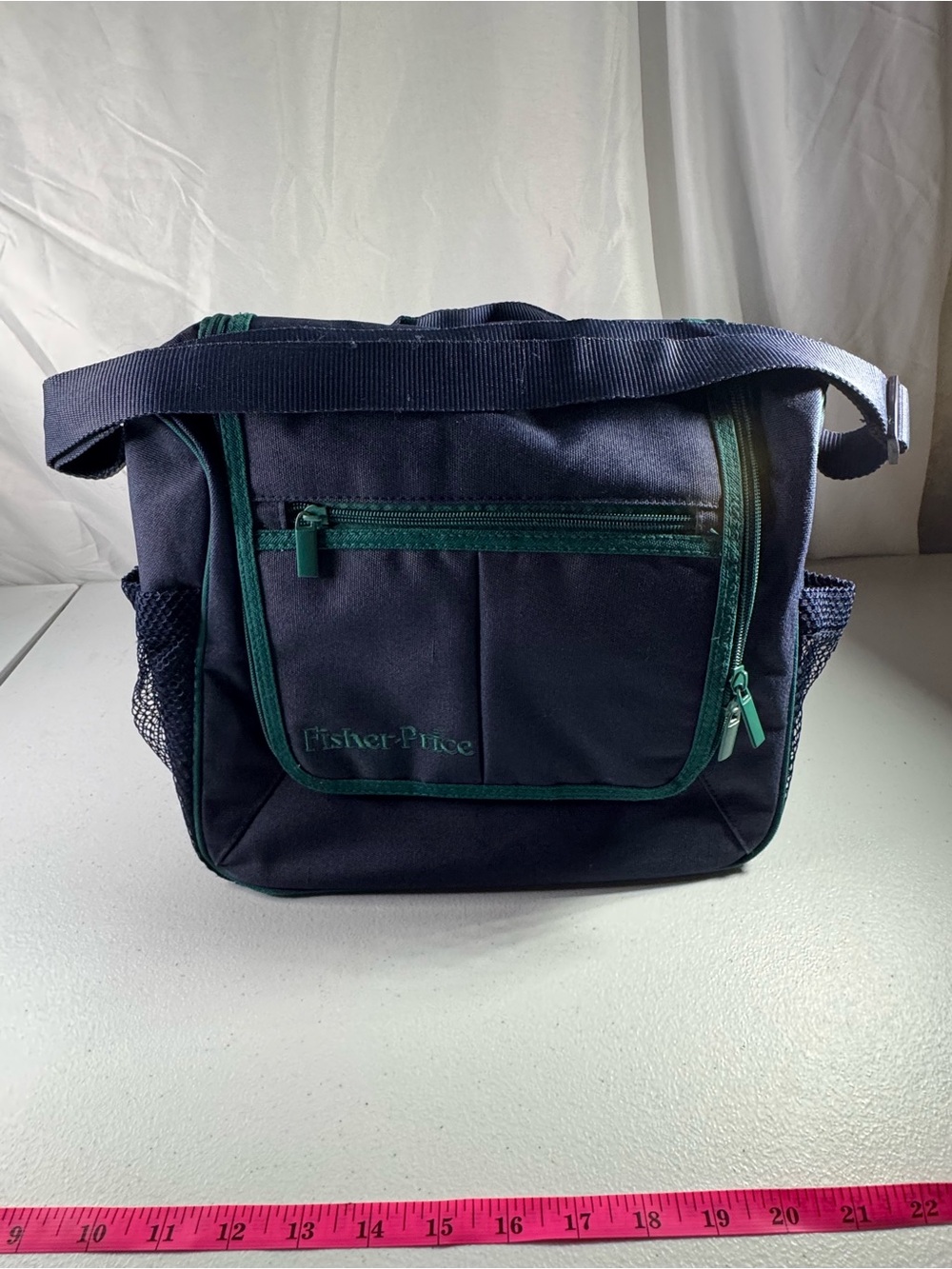 Fisher-Price Navy and Teal Shoulder Baby Bag